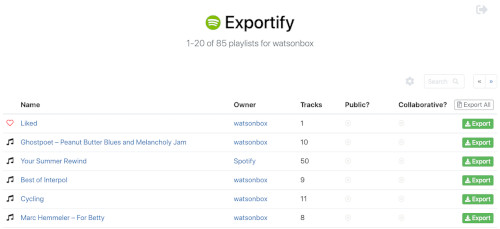 Exportify (Beta) (Apache83) - Image 2